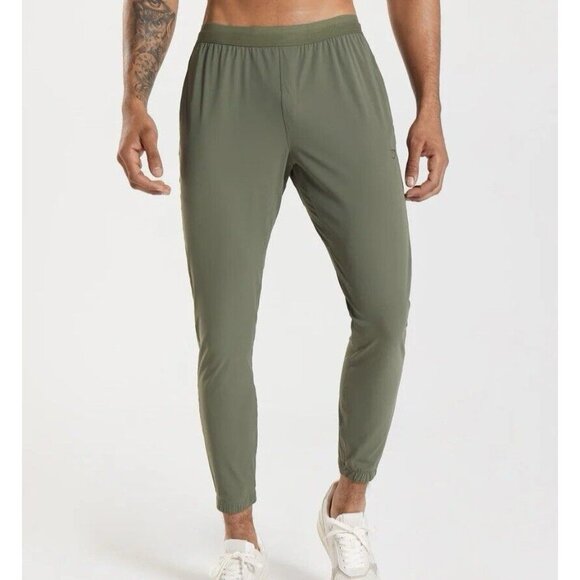 Gymshark Other - GYMSHARK Men’s XL Studio Joggers Size X-Large Olive Green Slim Fit Athletic